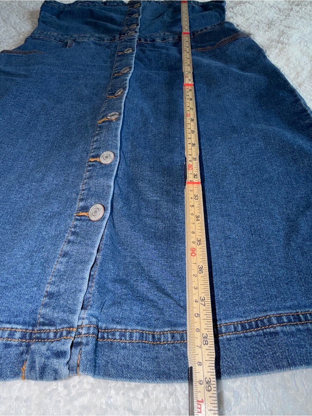 Jordache Vintage Denim Button-Front Midi Dress - Picture 11 of 13